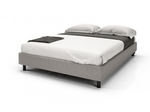 mattress on grey mattress frame
